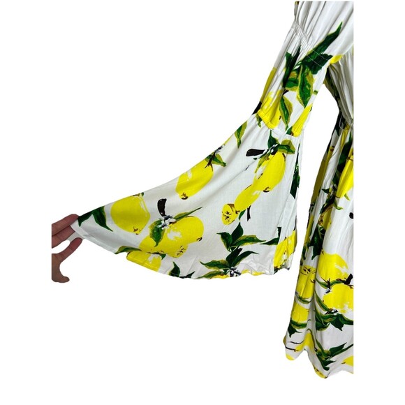 Lemon Drawstring Bathing Suit Coverup Dress Solitaire Swim Women’s L Cruise New - Picture 3 of 11